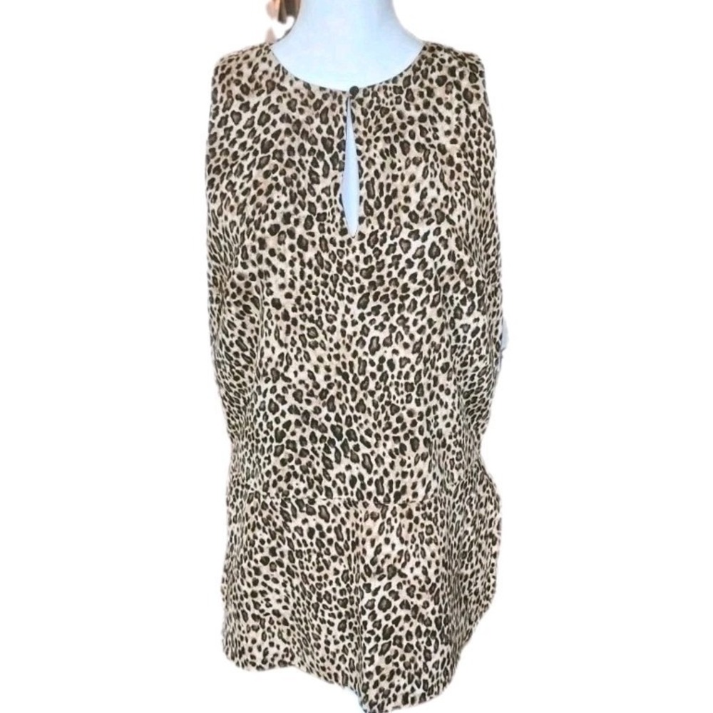 Lauren Ralph Lauren Top  Womens 10 Animal Leopard‎ Print Casual Career Chic Fall